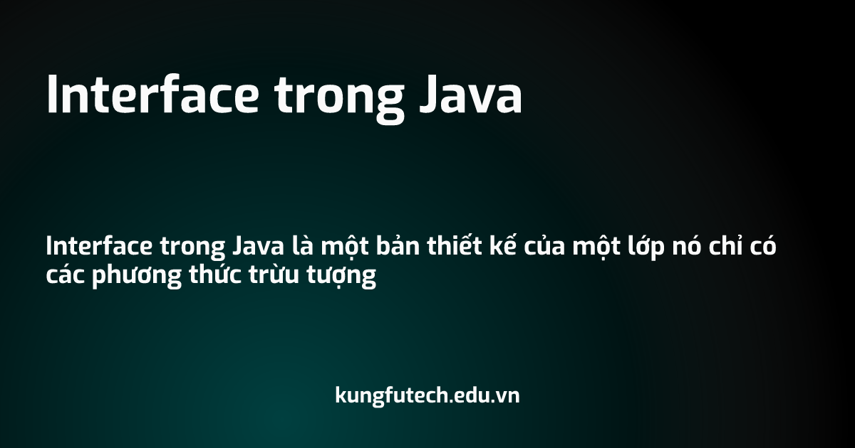 Interface trong Java